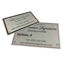 Custom Industrial Equipment Metal Nameplate Aluminum Stainless Steel Matt Printed Engraved With Brand Logo